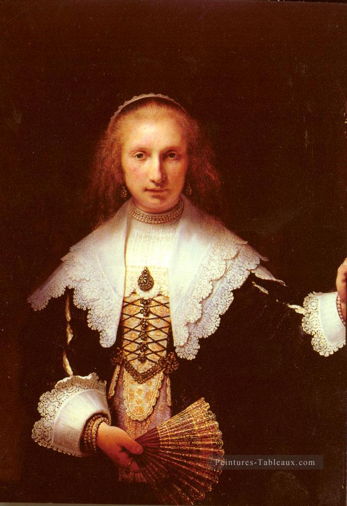 Agatha Bas 2 portrait Rembrandt Peintures à l'huile